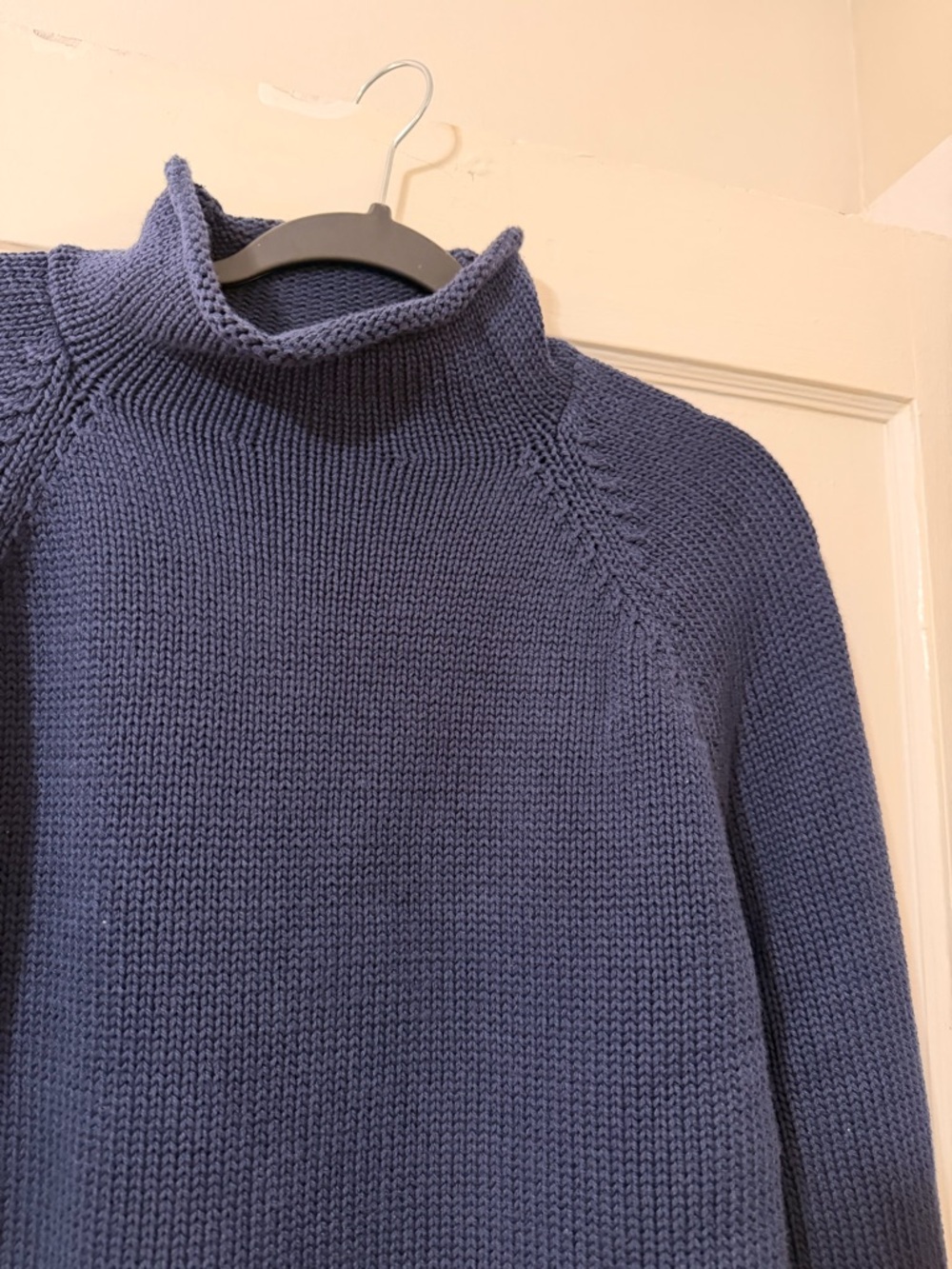 J Crew Navy Blue Roll neck Knit Sweater